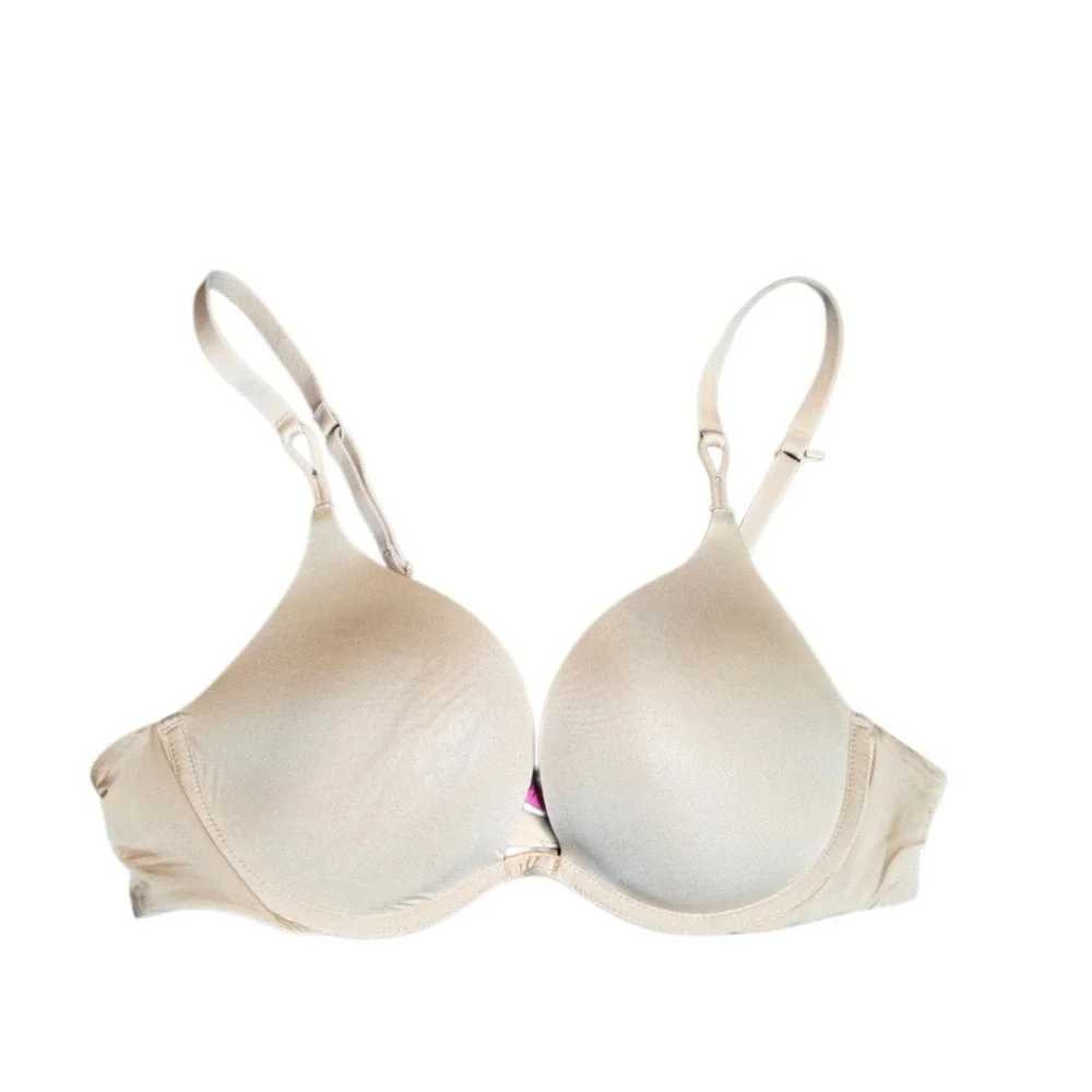 La Senza Beyond Sexy Push Up Bra Nude Beige 36B Smooth T-Shirt Bra Everyday - Picture 2 of 6